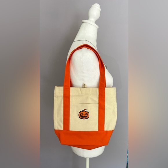 Spirit Halloween mini tote bags NWT orange pumpkin - Picture 5 of 5